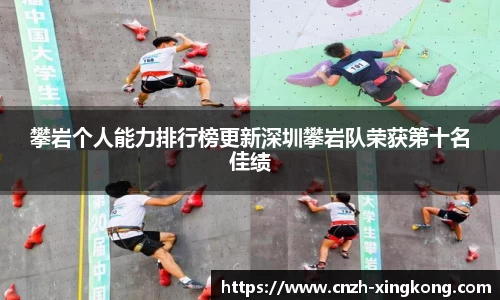 攀岩个人能力排行榜更新深圳攀岩队荣获第十名佳绩